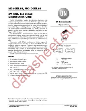 MC100EL15D datasheet  